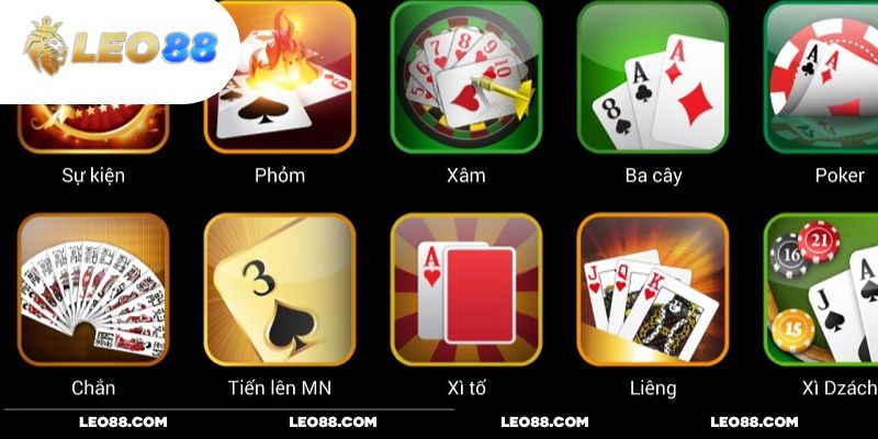 Đa dạng game bài hay bùng nổ cho người chơi chọn lựa